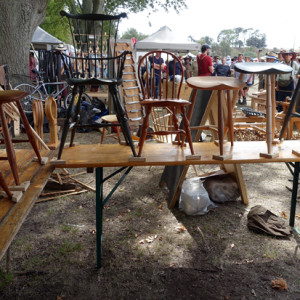 View of the Lost Trades Fair 2016 as seen from Rundell & Rundell Windsor chairmakers display. Glen and Lisa Rundell are the originators and organisers of this event, now in its third year.