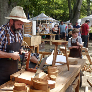 Windsor chairmaker and Lost Trades Fair co-organiser with Lisa Rundell