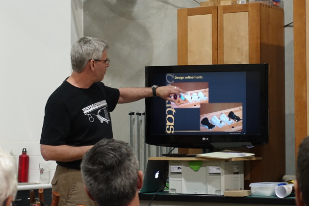 Wally Wilson talked about the tool design and development process at Veritas headquarters in Canada.