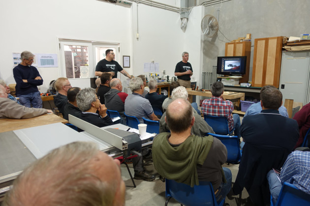 Another view of the June 3 presentation at Damion Fauser's workshop in Brisbane.