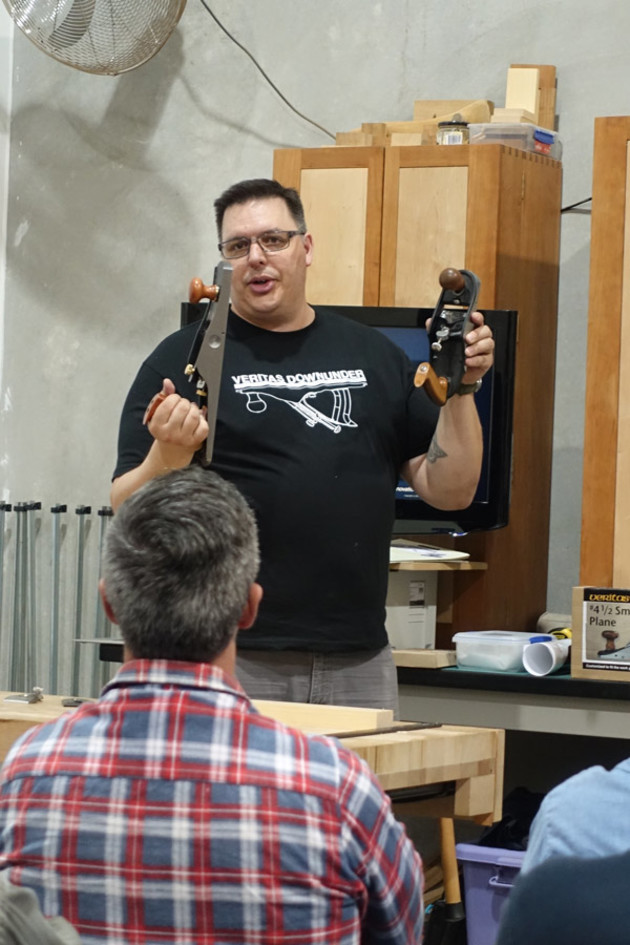 Vic Tesolin talked about the differences in bench planes and their blades.