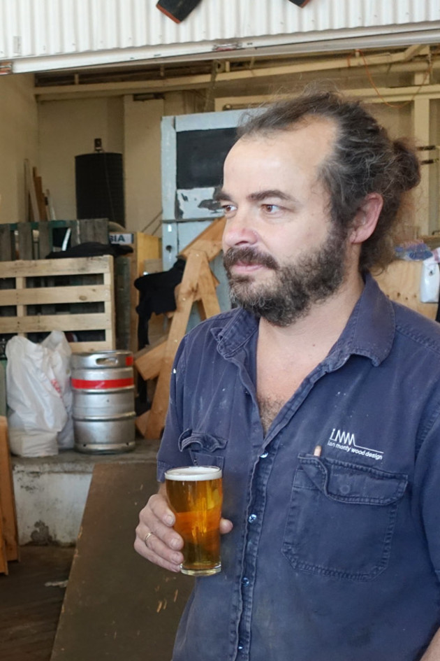 Designer / maker Ian Monty of Splinter Group, located above Willie's Craft Brewery.