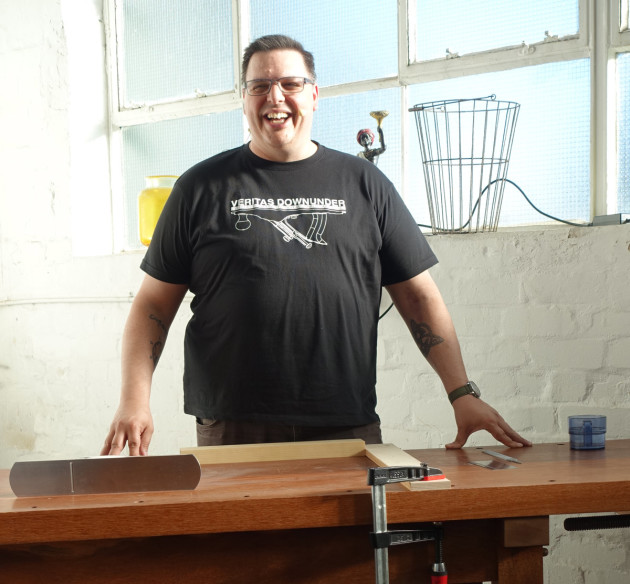 Vic Tesolin informed and entertained with his presentations on hand plane setup and scraper sharpening, amongst many other topics.