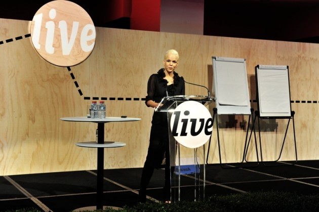 Ragtrader editor and event MC Assia Benmedjdoub.