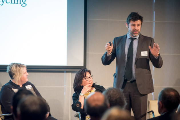 Dai Forterre of Australia Post holds court.