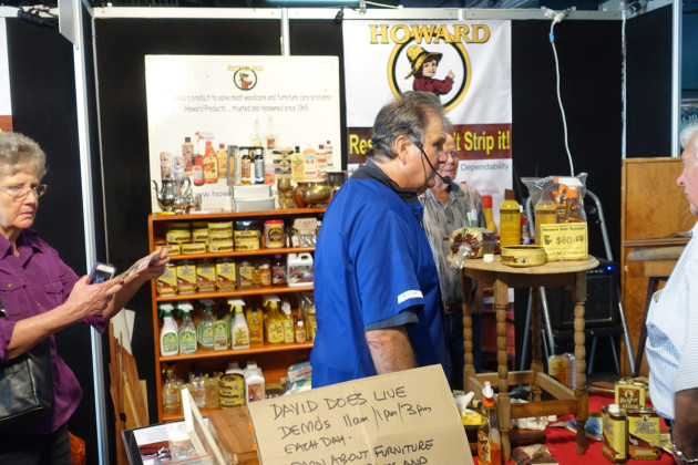 David Foster gives popular demonstrations of furniture restoration and finish care.