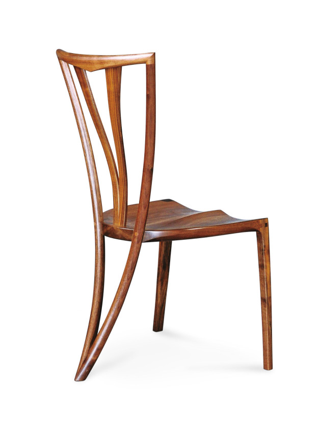 Chair in walnut by David Haig, New Zealand. Photo: Roger Hynd