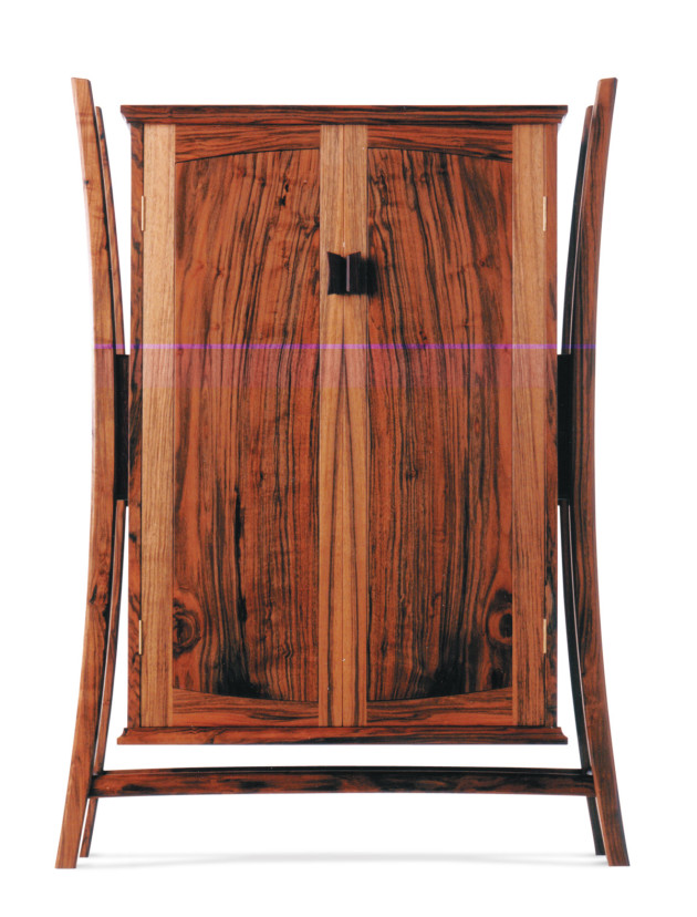 Walnut wine cabinet by David Haig, New Zealand. Photo: Lloyd Park