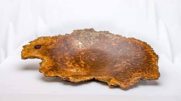 Don Kelman, Diamantina Bowl, coolabah burl, Kunos oil finish,  winner of Intermediate Item with a Natural Edge and Eucalypt Award