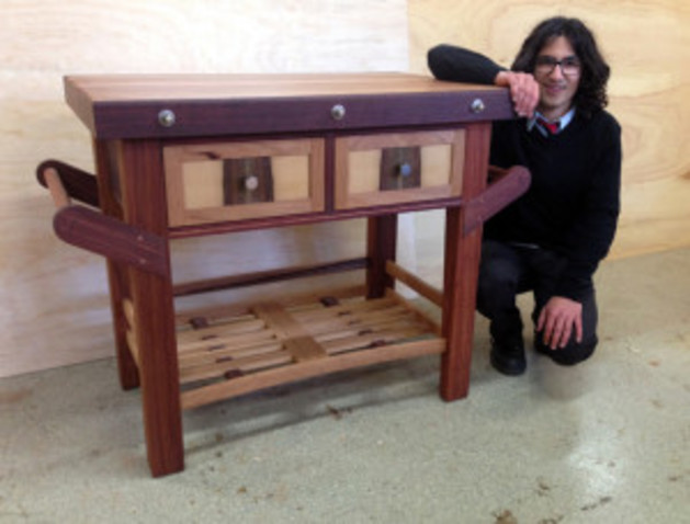 Butcher Block Island Table