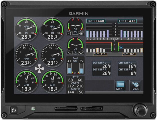 Garmin's EIS TXi comes only in landscape format. (Garmin)