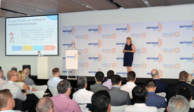 Emma Lo Russo, CEO, Digivizer, speaks in Sydney at Aerosol2017.