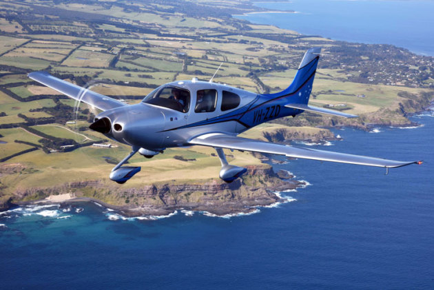VH-ZZD tucks in tight to the camera near Cape Schank. (Rob Fox)