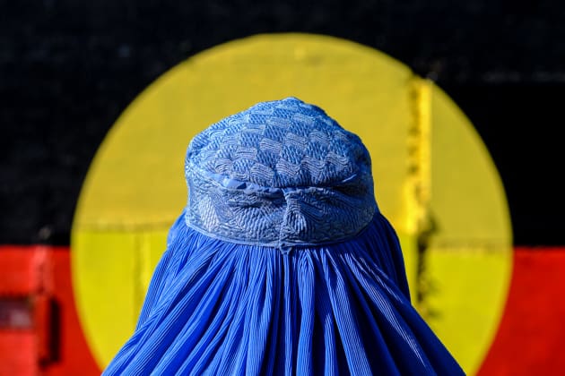 This sequel&rsquo;s aims are no different. Significantly different, however, are today&rsquo;s parameters. Whereas Blue Burqa addressed only Australian issues, the sequel finds itself confronted by drastically changed global conditions: a not-always-united Europe grappling with an unprecedented crisis as it tries to assimilate refugees; a surge in extreme right wing movements in traditionally tolerant societies; an Australia where 49% of the population would like to put a halt to Muslim immigration.
&copy; Fabian Muir.