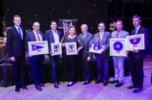 Foodbank award winners from left to right: Jason Hincks, Foodbank Australia CEO; Ken Basher, general manager sales & marketing at Cerebos; Anthony Gregorio, CEO of Havas Worldwide;  Kristin Muter, Sydney trading director of GroupM; Enzo Allara, chairman of Foodbank Australia; Richard O&rsquo;Connell, senior manager community of BHP Billiton;  Reg Weine, SPC Ardmona&rsquo;s MD, Gary Dawson CEO of AFGC on behalf of Kellogg&rsquo;s.