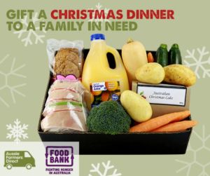 Aussie Farmers Direct will encourage its customers to buy a Christmas dinner box for a family in need, which Foodbank will deliver.