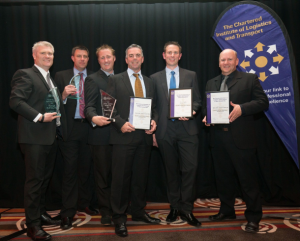 The Foodstuffs team receive their supply chain innovation award.