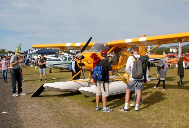 Planting the seeds. The GA section included a display from the seaplane association. (Steve Hitchen)