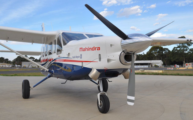Under the cowl of the Airvan 10 is a Rolls-Royce M250 turbine engine. (Steve Hitchen)