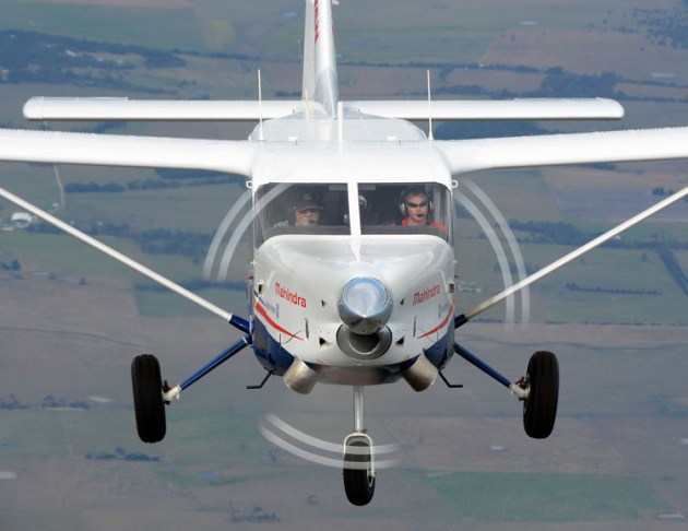 The sharp nose of the Airvan 10 is characteristic of turbo-prop aircraft. (Steve Hitchen)