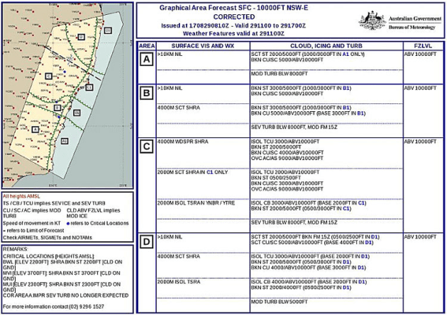 The new Graphical Area Forecast (GAF) that went live on 9 November, 2017. (from AvPlan)