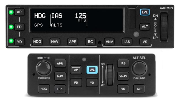 Garmin GFC 500 (bottom) and GFC 600 (top) autopilots. (Garmin)