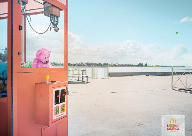 &ldquo;It&rsquo;s a great reminder of how little is needed for an idea to work.&rdquo; But
that didn&rsquo;t necessarily mean it wasn&rsquo;t eye-catching to the locals, as Owens found out when
the team set up the arcade machine for his second shot. &ldquo;Kids kept trying to put money in
there to win a bear, but suffice to say we disappointed quite a few kids that day as the
machine was not operational.&rdquo;
<br /><br /><b>
Photographer: Garry Owens, www.garryowens.com. Campaign: Loose Change Menu. Client: McDonald&rsquo;s. Agency: DDB, Sydney. Art Director: Adam Ledbury. Agency Producer: Leesa Murray. Production: The Incredible Picture Machine. Retouching: DDB, Sydney.</b>