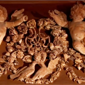Detail of carving by 17th century master carver Grinling Gibbons.
