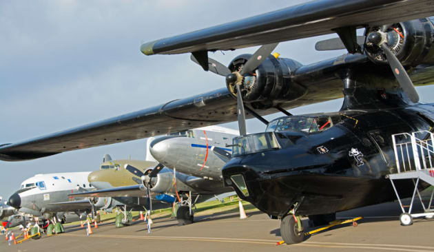 The Historical Aircraft Restoration Society has an impressive collection of historic multi-engine aircraft. (Steve Hitchen)