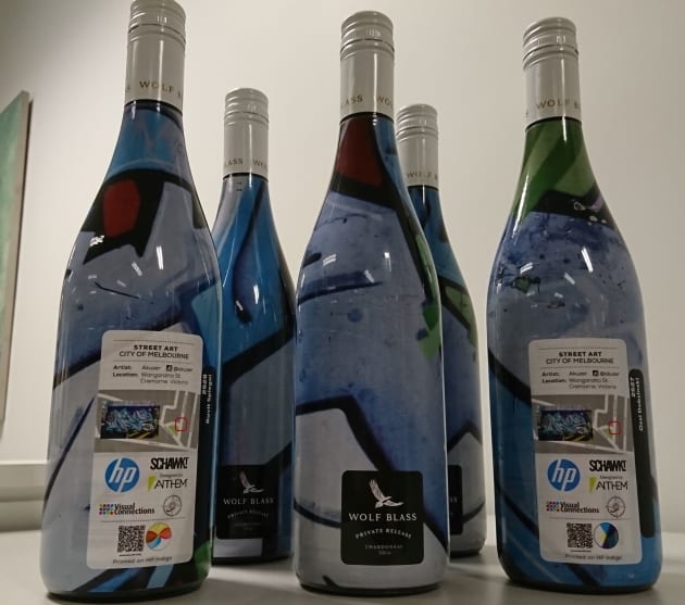 HP partnered with Schawk and Anthem to design personalised, limited edition Wolf Blass wine packaging for PacPrint 2017. The shrink sleeve was printed on HP Indigo.