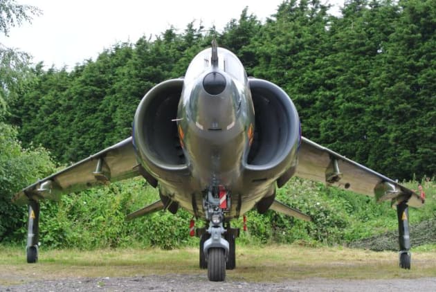 Jet Art Aviation's Harrier GR3 is a restored former gate guard. (Jet Art Aviation)