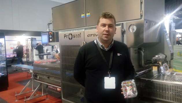 Proseal Australia's general manager Scott Templeton took us through an innovative solution for fresh produce which results in a 50 per cent packaging reduction on the traditional heavy gauge plastic used on berry and tomato pack lids. 
"The lids we produce use a thin, reclosable lidding film instead," he said.