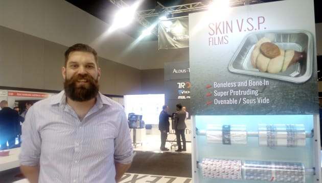 Flexo-Pack UK is leading the way with Vacuum Skin Films (VSP) that enable ready meals to be taken straight from the freezer or fridge and into the oven or microwave. The films can be used on aluminium and CPET trays, and run on most VSP tray sealers, according to Flexo-Pack UK's sales and applications manager Nathan Gannaway (pictured).