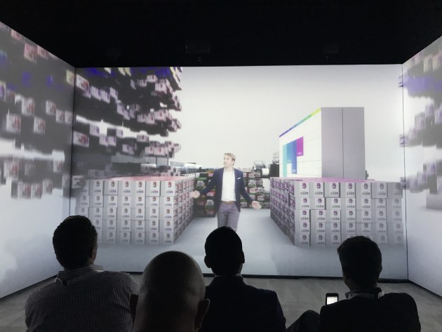 Visitors to HP's stand were treated to a VR demonstration of the limitless possibilites in digital corrugated printing following the launch of HP's PageWide C500 Press.
