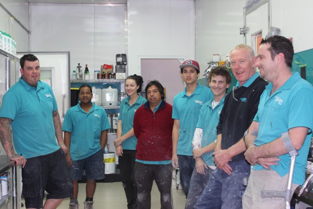 Paint team at Joondalup Smash Repairs