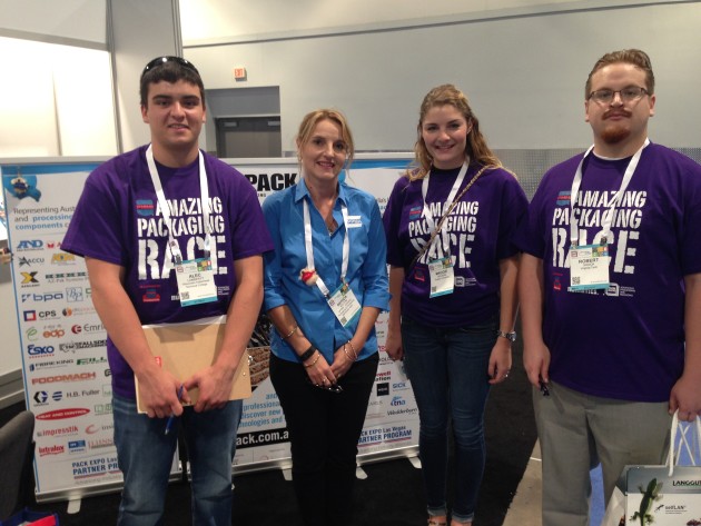 Amazing Race participants from last year, with Nerida Kelton (in blue).
