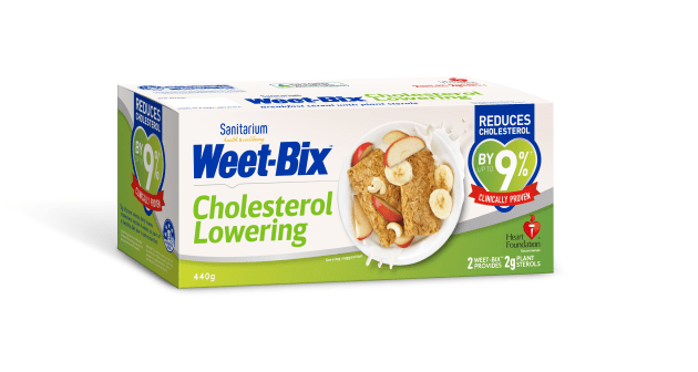 A new Weet-Bix variant uses plant sterols to lower cholesterol.