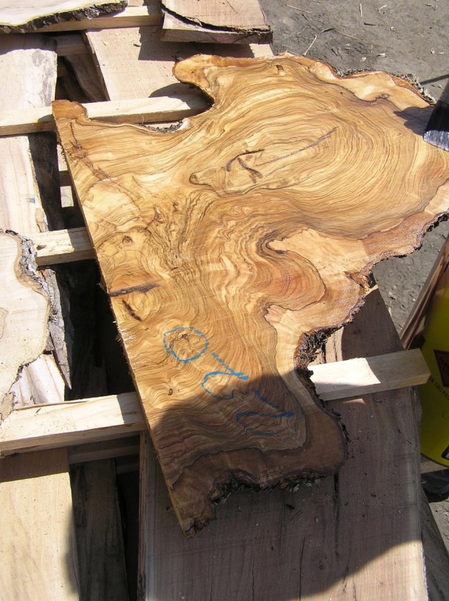 First African olivewood board off the saw.