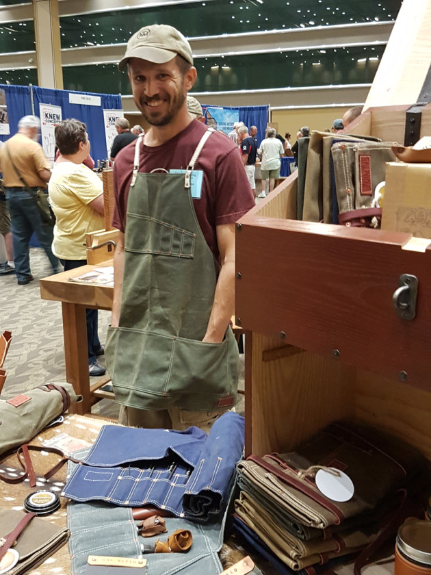 Trading as Texas Heritage, Jason Thigpen makes beautiful and highly serviceable tool rolls, aprons and other accessories for woodworkers.