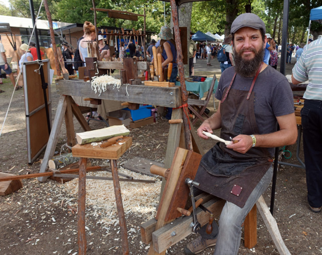 Jeff Donne aka Spoonsmith demonstrated slow woodworking techniques at the Lost Trades Fair 2016.