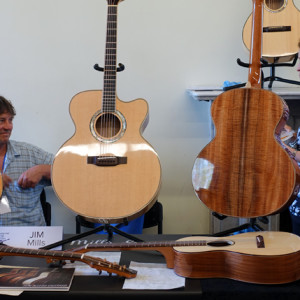 Jim Mills with his display, see jimmillscustomguitars.com