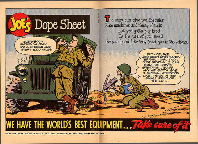 The Army Magazine of Preventive Maintenance uses humour to get a serious message across.
