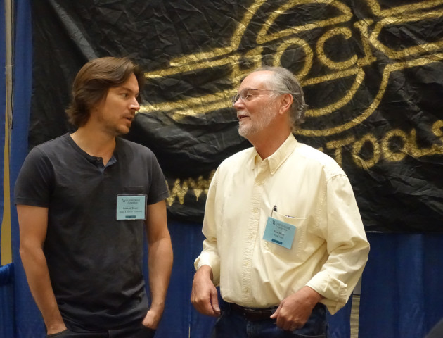 Konrad Sauer with Ron Hock, founder of Hock Tools. Collaborating with James Krenov was a pivotal in the development of Hock blades and tooling.