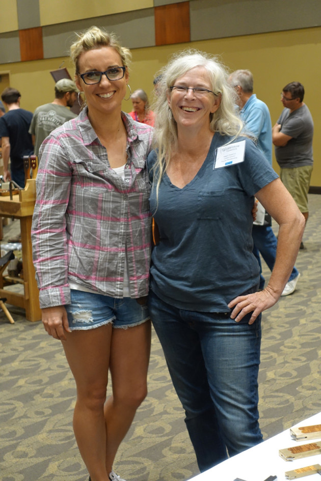 Megan Fitzpatrick (right), Editor of Popular Woodworking magazine and WIA event organiser with Kerryn Carter, profiled in issue 92 of Wood Review.