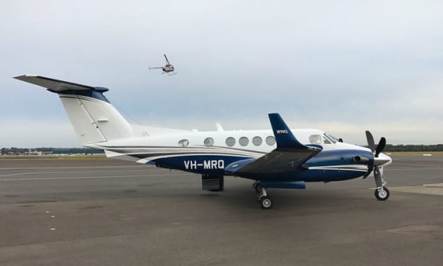 King Air 250 VH-MRQ is the first in Australia to be fitted with Collins Fusion avionics. (Nextant Pacific)