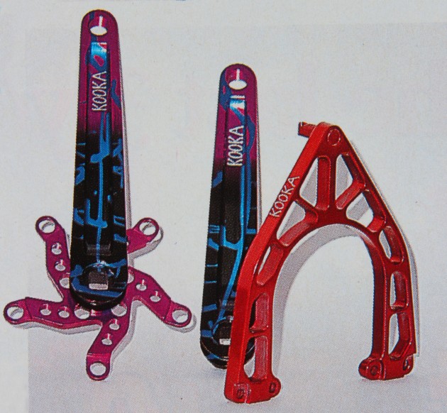 A US made product with an Aussie sounding name, Kooka was known for making superlight boutique trinkets in an overwhelming array of colourful hues (with plenty of anodised purple).