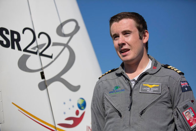 Lachie Smart became the youngest person to fly solo around the world. (Barry Alsop/Eyes Wide Open Images/Sunshine Coast Council)