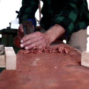 Lachlan Park in his workshed.