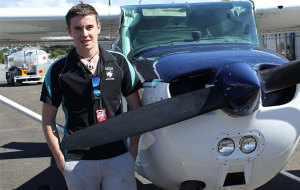 Queensland teenager Lachlan Smart is looking for support to claim the title of the youngest person to fly solo around the world. (www.wingsacrosstheworld.com.au)