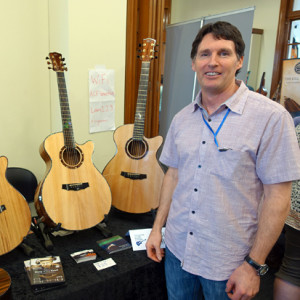 From New Zealand, Laurie Williams travelled to display his fine work, www.guitars.co.nz